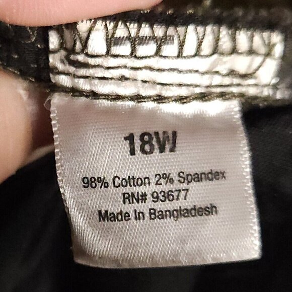 A.N.A Plus Green Camouflage Skinny Jeans 18W - Picture 9 of 9